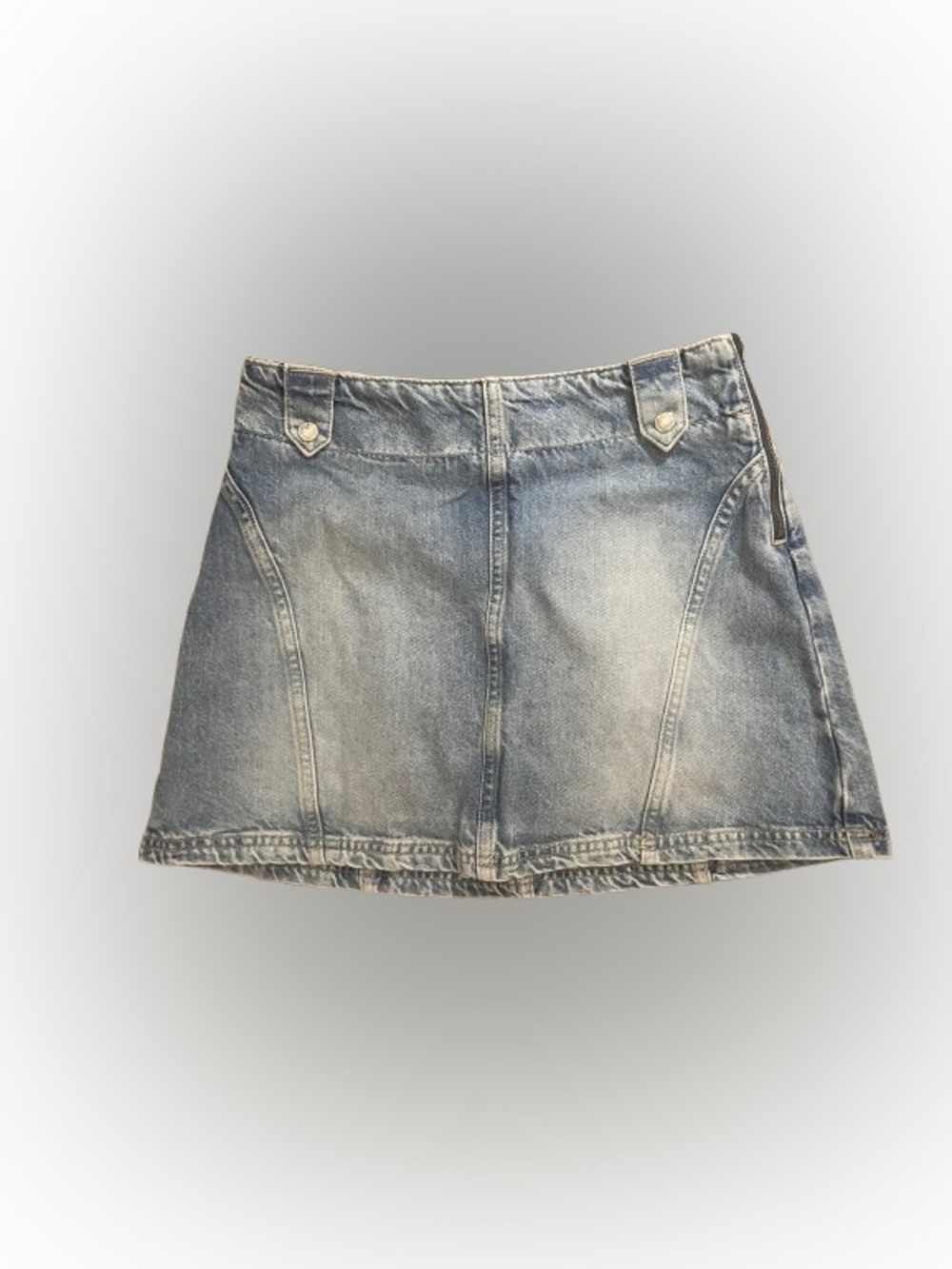 We The Free People Denim Skirt Size 26 Boho Blue Summer Mini Y2K Beach Vacation - Picture 1 of 9